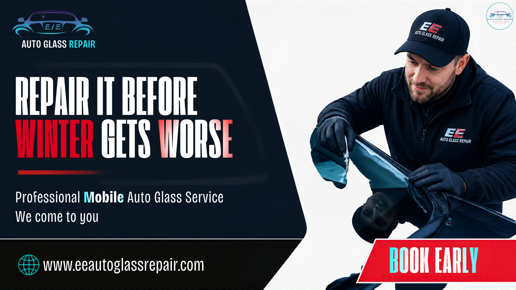 EE Auto Glass repair graphic, fourth in the sequence